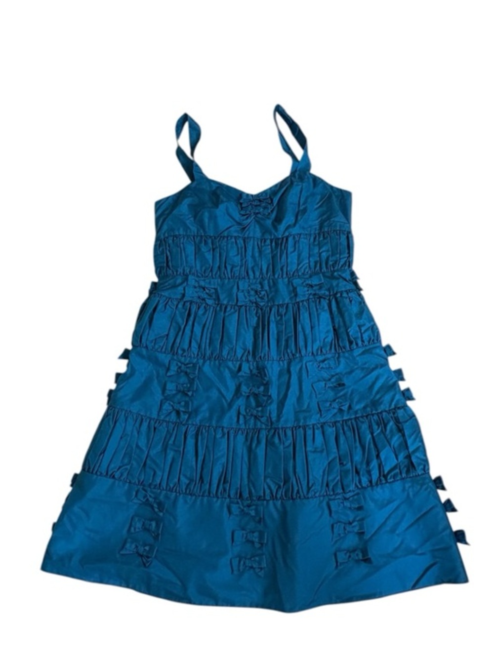 Marc by Marc Jacob’s blue silk dress with bows 0